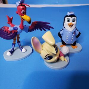 Disney Junior T.O.T.S Action Figure 3 Cake Topper Flamingo Penguin Bunny